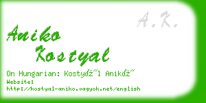 aniko kostyal business card